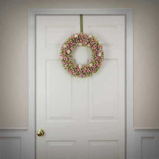 18" Spring Pink Floral Wreath